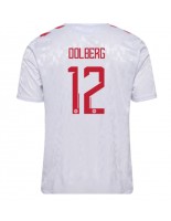 Dánsko Kasper Dolberg #12 Venkovní Dres ME 2024 Krátký Rukáv